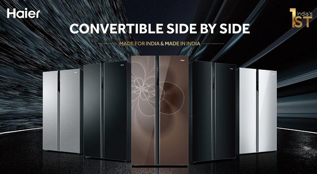 Haier 2 & 3 door convertible SBS (side by side) 682 and 683 refrigerator series