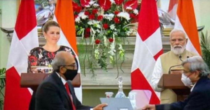 Prime Ministers of Denmark & India witness the exchange of MoU